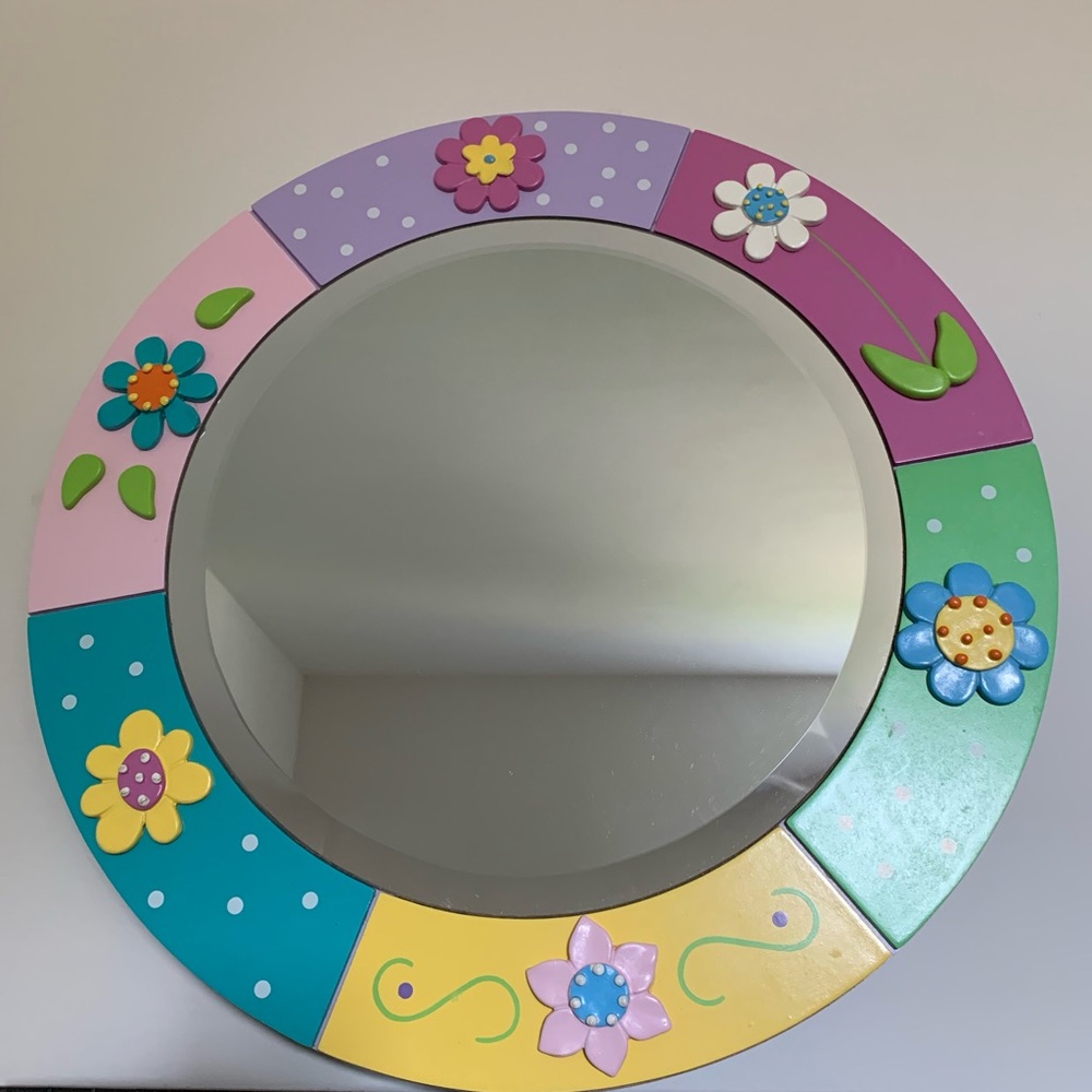 Colorful Kids Flower Mirror